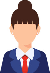 businesswoman avatar flat Icon.