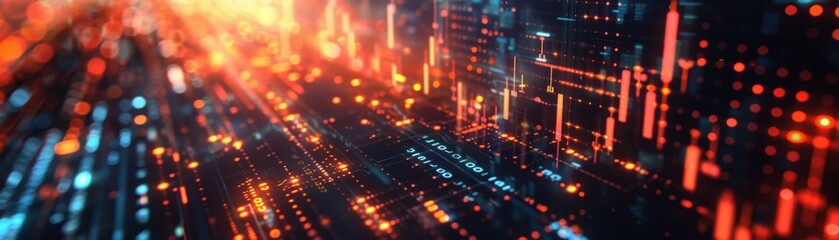 Obraz premium AI Robot Advancing Future Financial Technology with Machine Learning Analysis for Trading Advice