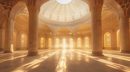 3D rendering of the courtyard with fountain