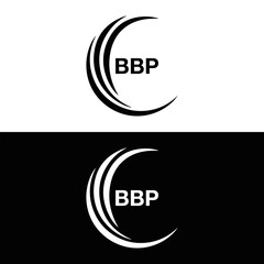 BBP logo. B B P design. White BBP letter. BBP, B B P letter logo design. B B P letter logo design in FIVE, FOUR, THREE, style. letter logo set in one artboard. B B P letter logo vector design.