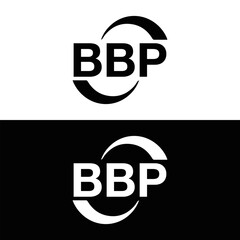 BBP logo. B B P design. White BBP letter. BBP, B B P letter logo design. B B P letter logo design in FIVE, FOUR, THREE, style. letter logo set in one artboard. B B P letter logo vector design.