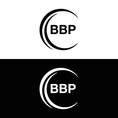 BBP logo. B B P design. White BBP letter. BBP, B B P letter logo design. B B P letter logo design in FIVE, FOUR, THREE, style. letter logo set in one artboard. B B P letter logo vector design.