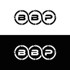 BBP logo. B B P design. White BBP letter. BBP, B B P letter logo design. B B P letter logo design in FIVE, FOUR, THREE, style. letter logo set in one artboard. B B P letter logo vector design.