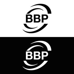 BBP logo. B B P design. White BBP letter. BBP, B B P letter logo design. B B P letter logo design in FIVE, FOUR, THREE, style. letter logo set in one artboard. B B P letter logo vector design.
