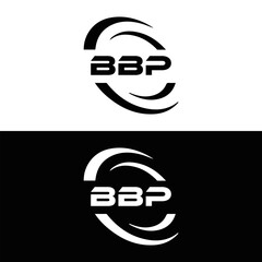 BBP logo. B B P design. White BBP letter. BBP, B B P letter logo design. B B P letter logo design in FIVE, FOUR, THREE, style. letter logo set in one artboard. B B P letter logo vector design.