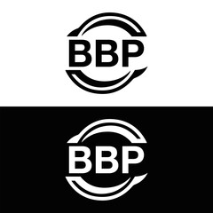 BBP logo. B B P design. White BBP letter. BBP, B B P letter logo design. B B P letter logo design in FIVE, FOUR, THREE, style. letter logo set in one artboard. B B P letter logo vector design.