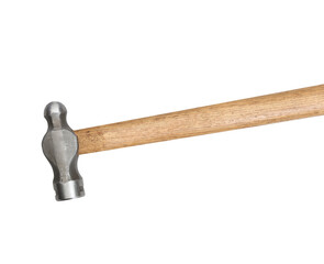 hammer with wooden handle isolated