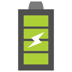 battery charging flat icon
