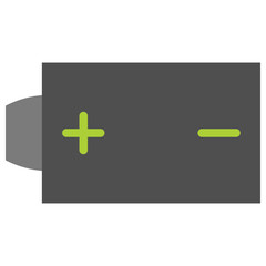 Fototapeta premium battery positive flat icon