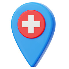 Hospital Location 3D Icon