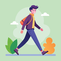 businessman walking on the road