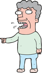 A man pointing his hand