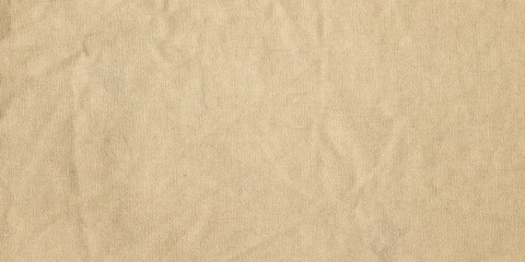 Brown cotton fabric texture background, Wrinkle surface textile, wallpaper, banner