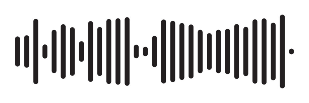 Equalizer music waves collection. Set of black music wave. Black music line wave beat collection. Frequency audio waveform, music wave isolated on white background in eps 10.