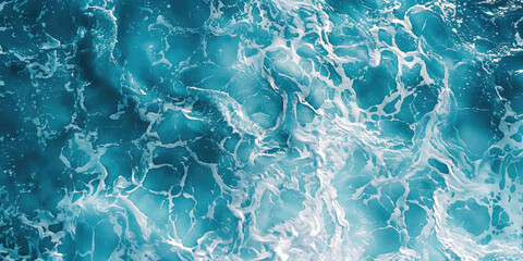 Obraz premium Ocean waves background, aerial view