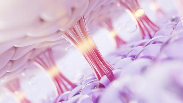 Collagen and elastin enhanced and revitalized by skin serum with stem cells ingredient.