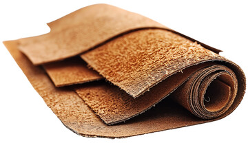 Closeup of brown suede leather