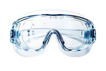 Eye protection goggle made of plastic.