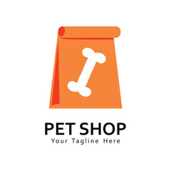 Simple pet shop logo vector