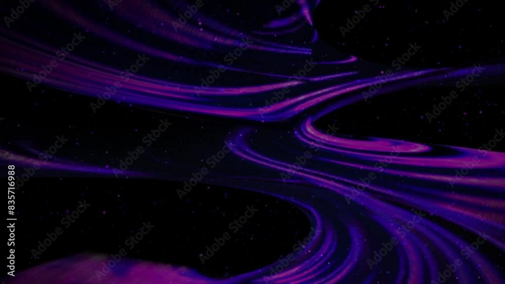 Canvas Prints abstract shine wave line twisting on dark background with particle. simple, big data, technology bac