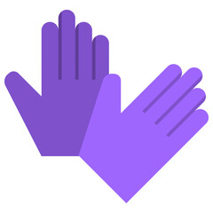 gloves flat icon