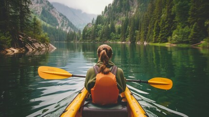 Outdoor enthusiasts immersed in hiking and kayaking adventures	