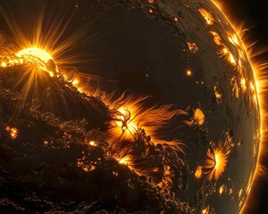 fireworks in the night sky