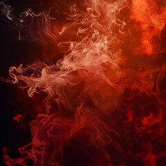Fire & Red Smoke Overlays black background