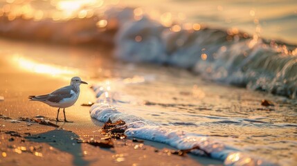 A bird by the shore