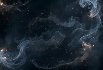 Abstract smoke in black background.