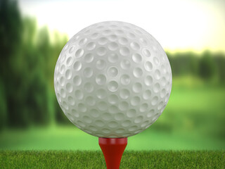 Golf ball and tee
