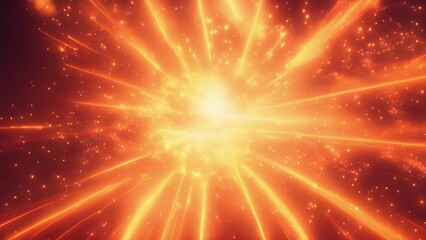 An intense explosion of energy created by the interaction of subatomic particles colliding at high velocity.