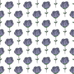 Summer seamless pattern with flowers doodle for decorative print, wrapping paper, greeting cards, wallpaper and fabric
