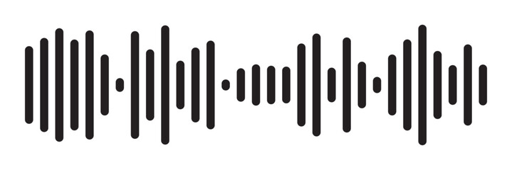 Sound wave set. Sound waves for voice message. Audio wave icon. Waveform pattern for music player or app. Recording music. Equalizer template on white background in eps 10.
