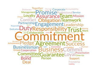 Obraz premium Credibility word cloud template. Business concept vector tagcloud background.