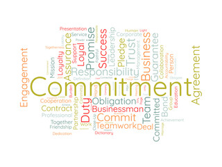 Credibility word cloud template. Business concept vector tagcloud background.