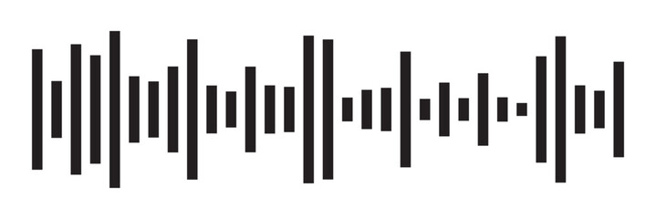 Sound wave set. Sound waves for voice message. Audio wave icon. Waveform pattern for music player or app. Recording music. Equalizer template on white background in eps 10.