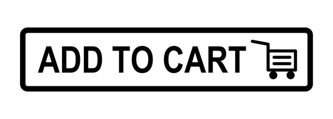 Add to Cart Web Button UI, App Button with Icon, Call To Action, CTA. Vector Illustration.