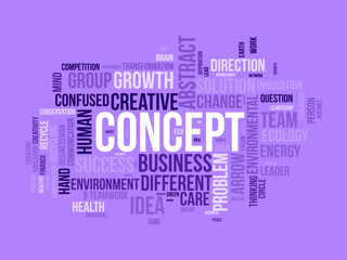 Concept word cloud template. Business concept vector tagcloud background.