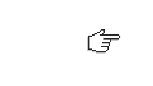 hand cursor finger animation button click