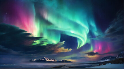 Fototapeta premium a picture of a sky that has the aurora borealis on it