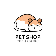 Pet shop logo template