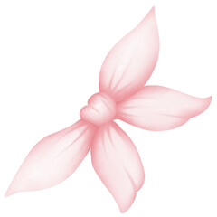 The pink bow is beautiful and cute.