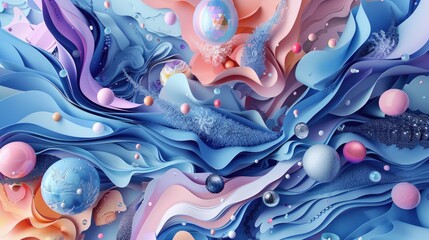 Background design with plastic and art elements