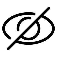 hidden line icon vector illustration isolated on white background