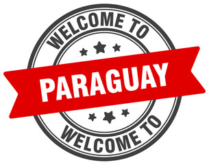 Welcome to Paraguay stamp. Paraguay round sign