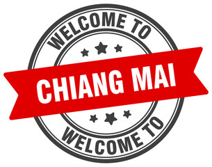 Welcome to Chiang mai stamp. Chiang mai round sign