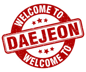 Welcome to Daejeon stamp. Daejeon round sign