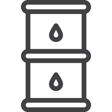 recommend clip art: Oil tank line icon on white background