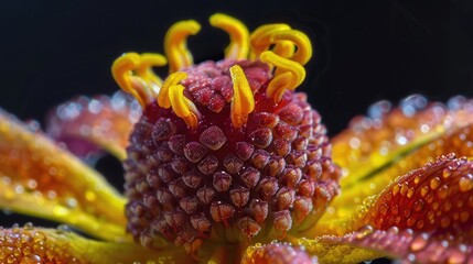 Close Up of Helenium Autumnale Flower Head